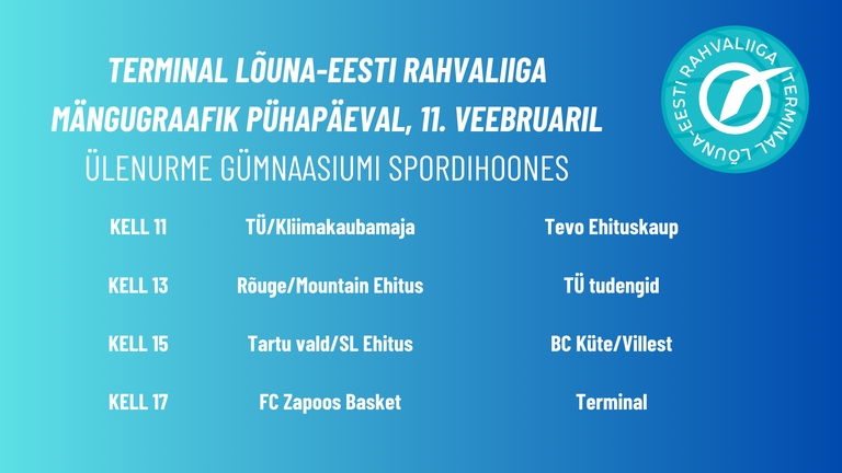 Korvpalli Terminal Lõuna-Eesti Rahvaliiga mängupäev 11.02.2024
