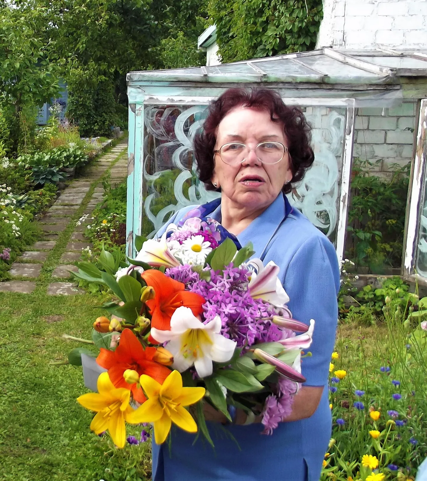 Melanie Eiskop oma 80 aasta juubelil.