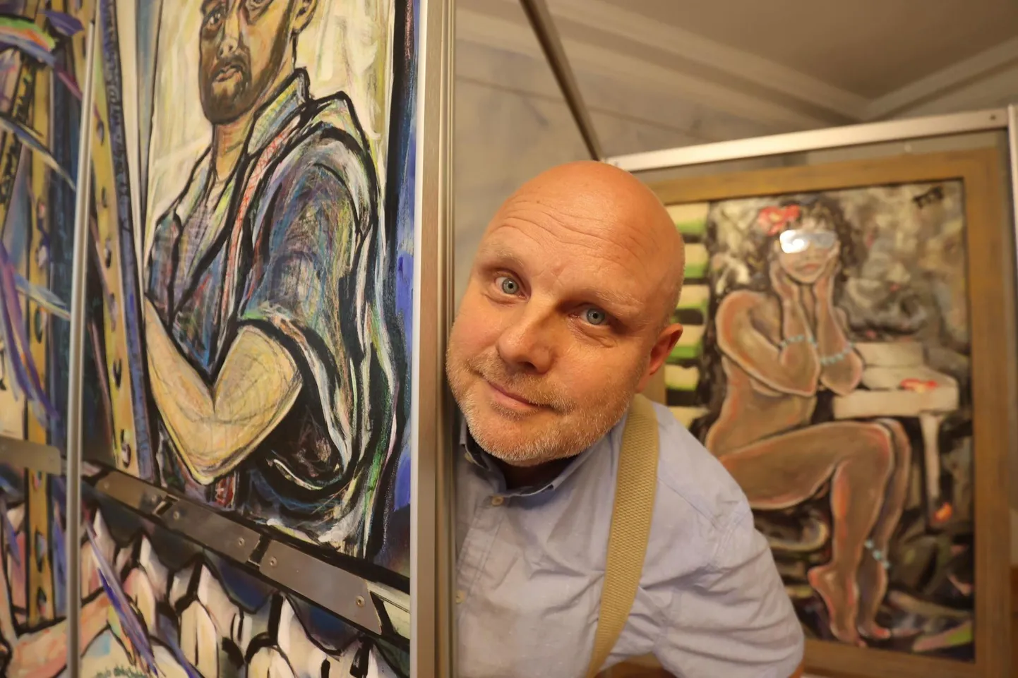 Tõnu Talve Albu mõisas kunstisuve näituse avamisel
