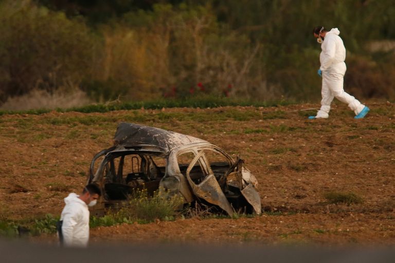 Auto, milles hukkus Daphne Caruana Galizia