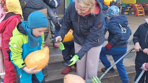 Kilingi-Nõmme lapsed ületasid mulluse kõrvitsarekordi