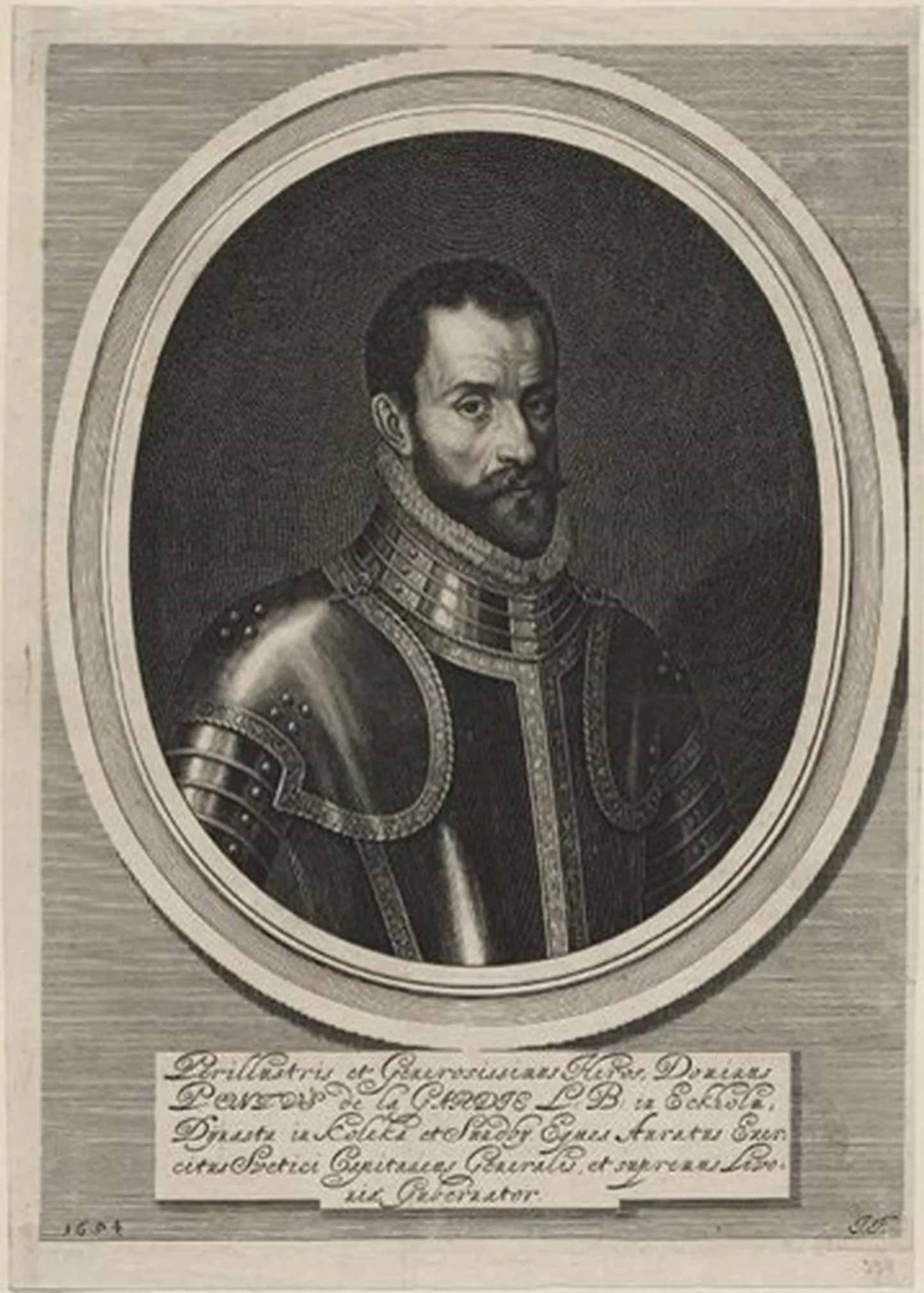 Turvises Pontus de la Gardie, heliogravüür.