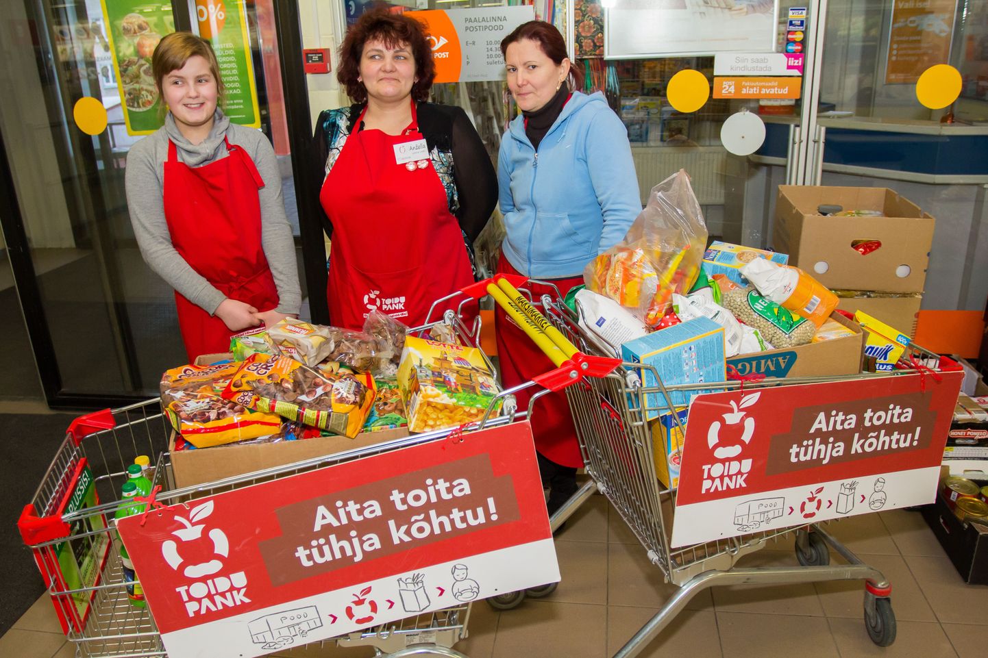 Toidupanga vabatahtlikel oli põhjust nädalavahetusel kogutud annetuste üle heameelt tunda.