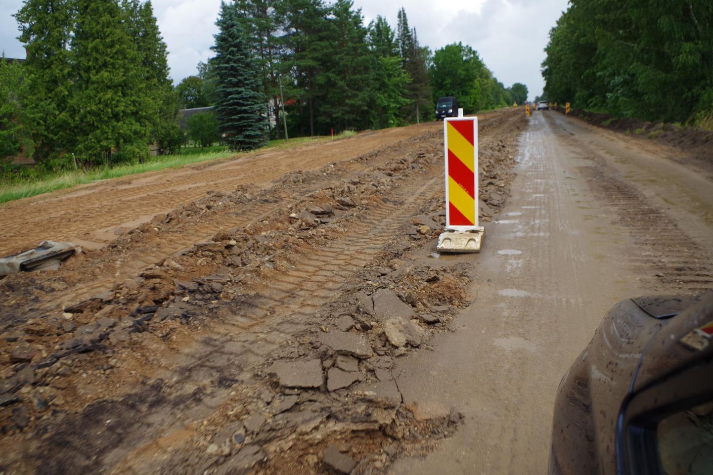 Riia–Pihkva maantee Misso aleviku lõigul käib remont.