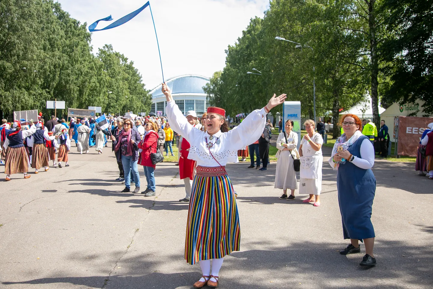 Järvakad XXVII laulu- ja XX tantsupeo „Minu arm“ rongkäigus.
Foto: Dmitri Kotjuh/ Järva Teataja