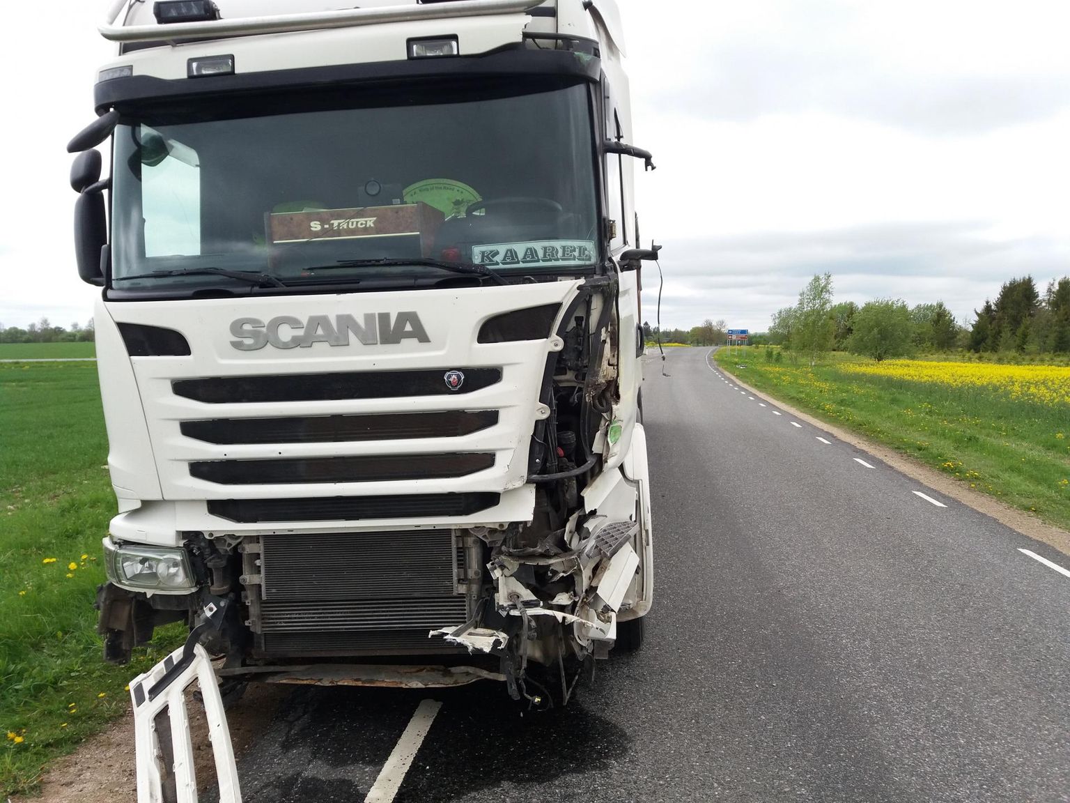 Õnnetuses osalenud Scania.