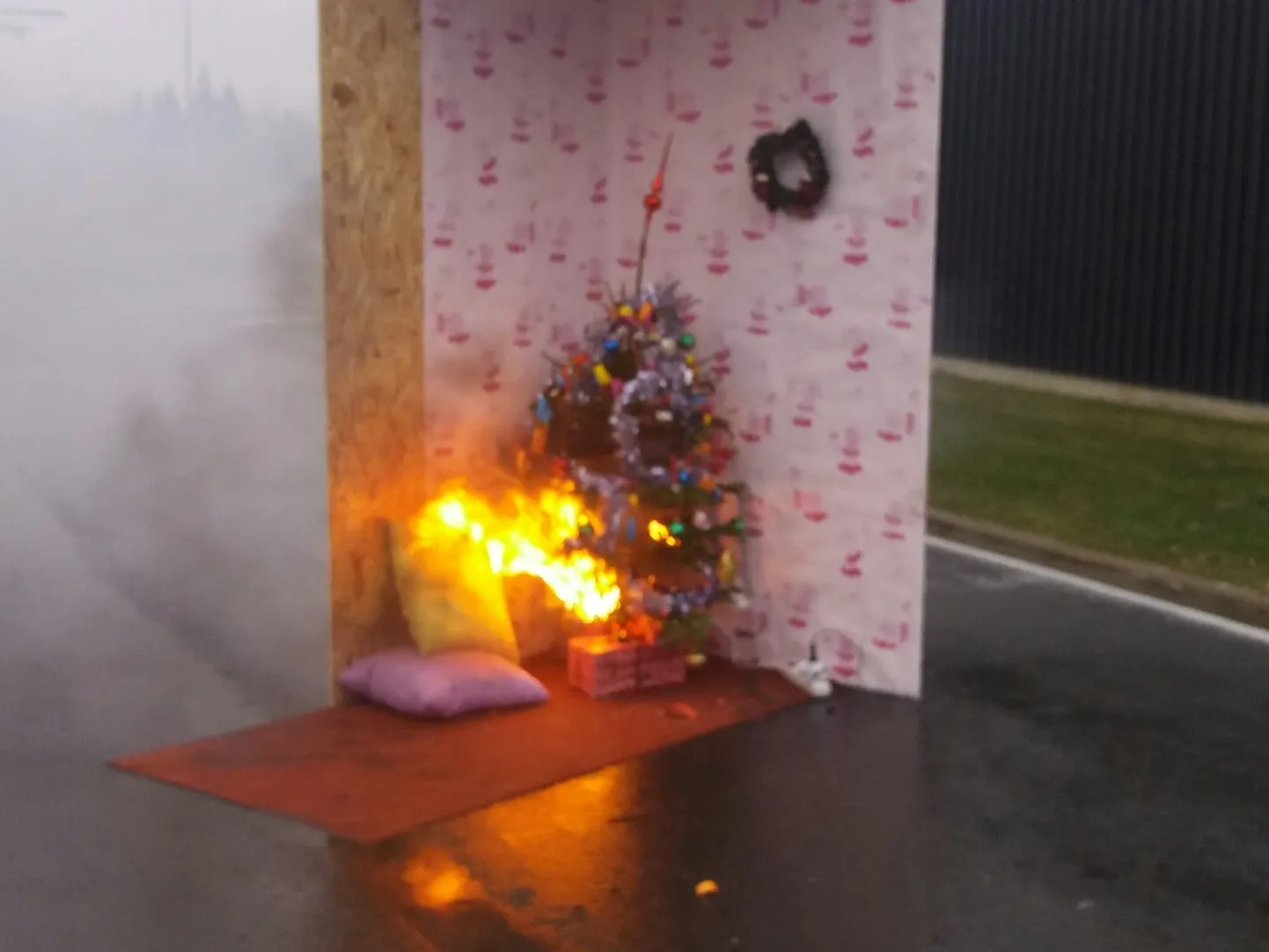 Päästeamet viis läbi katse, kui kiiresti kuusk võib põlema minna.