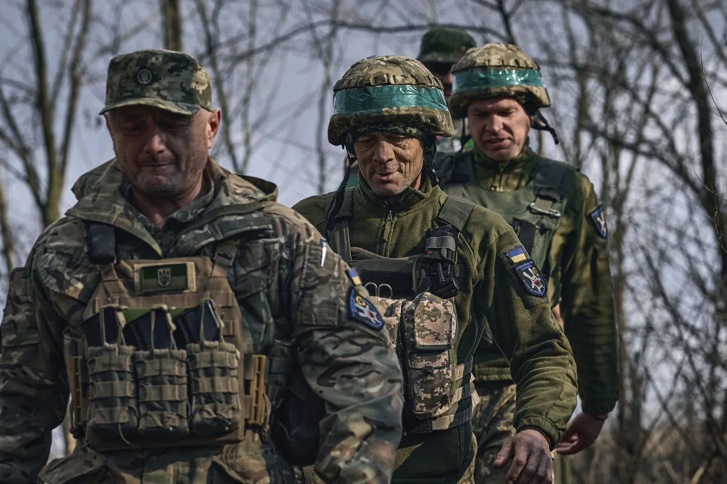 Ukrainas karavīri pie Bahmutas