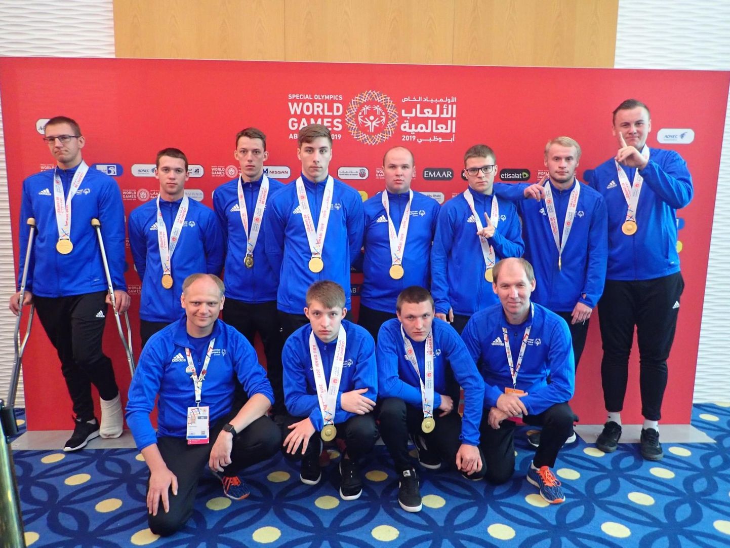 Eesti korvpallimeeskond tuli Araabia Ühendemiraatides asetleidnud eriolümpia maailmamängudel esikohale.