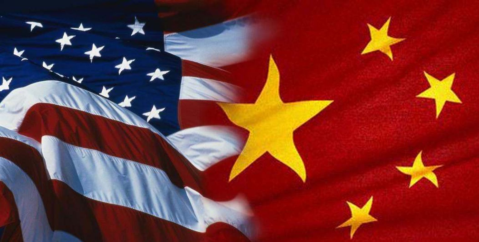 Hiina ja Ameerika lipud. Foto on illustratiivne.