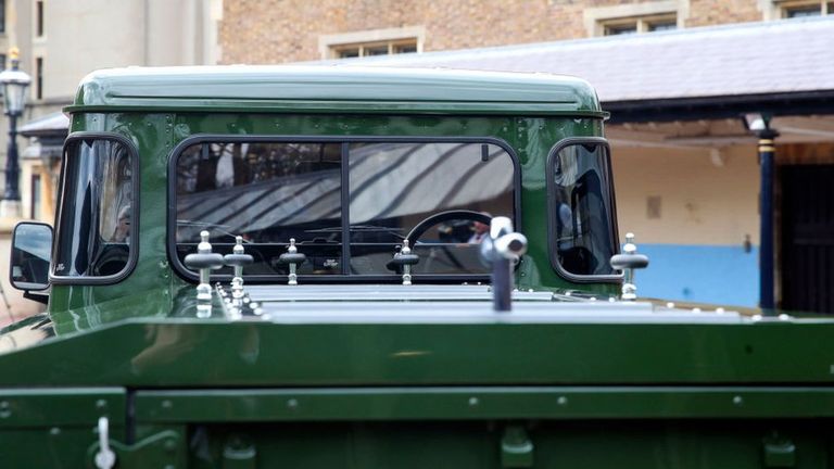 Land Rover, который послужит катафалком для гроба с телом принца Филиппа.
