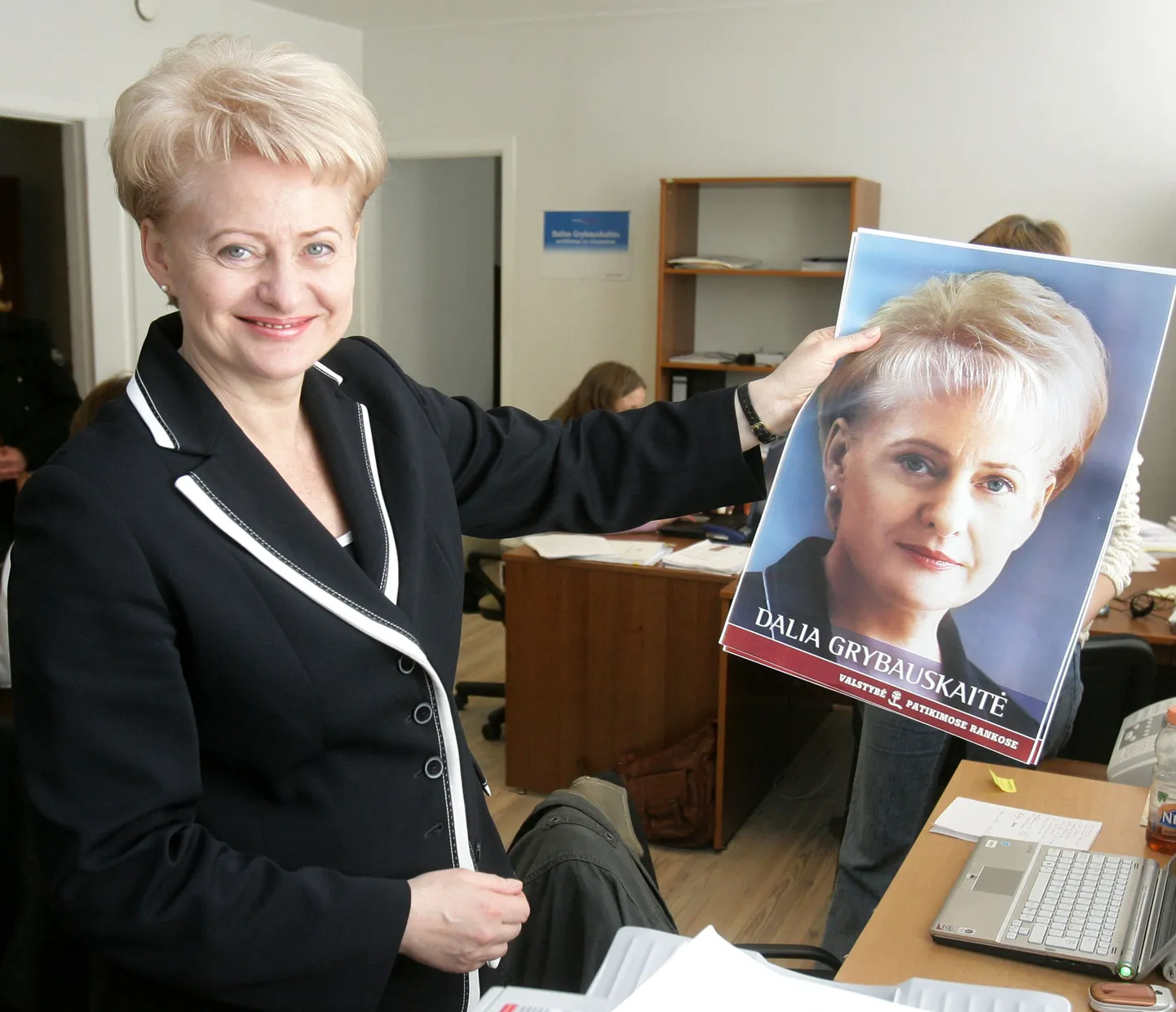 Presidendivalimistel soosikuks peetav Dalia Grybauskaite.