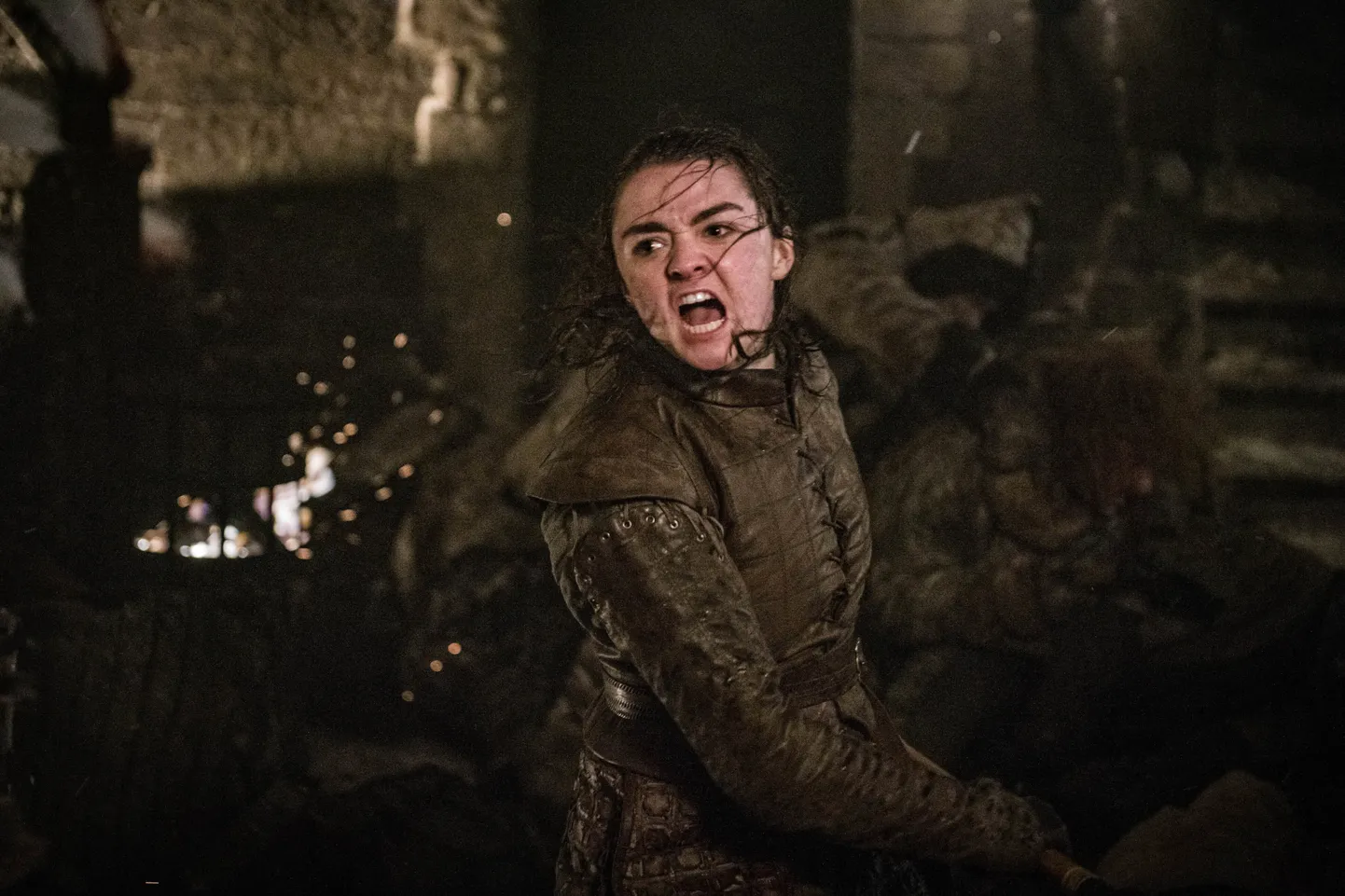 Maisie Williams, kes kehastab Arya Starki, «Troonide mängu» kaheksanda hooaja kolmandas osas