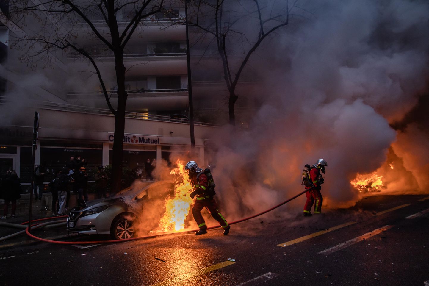 Акции протеста в Париже. 5 декабря.