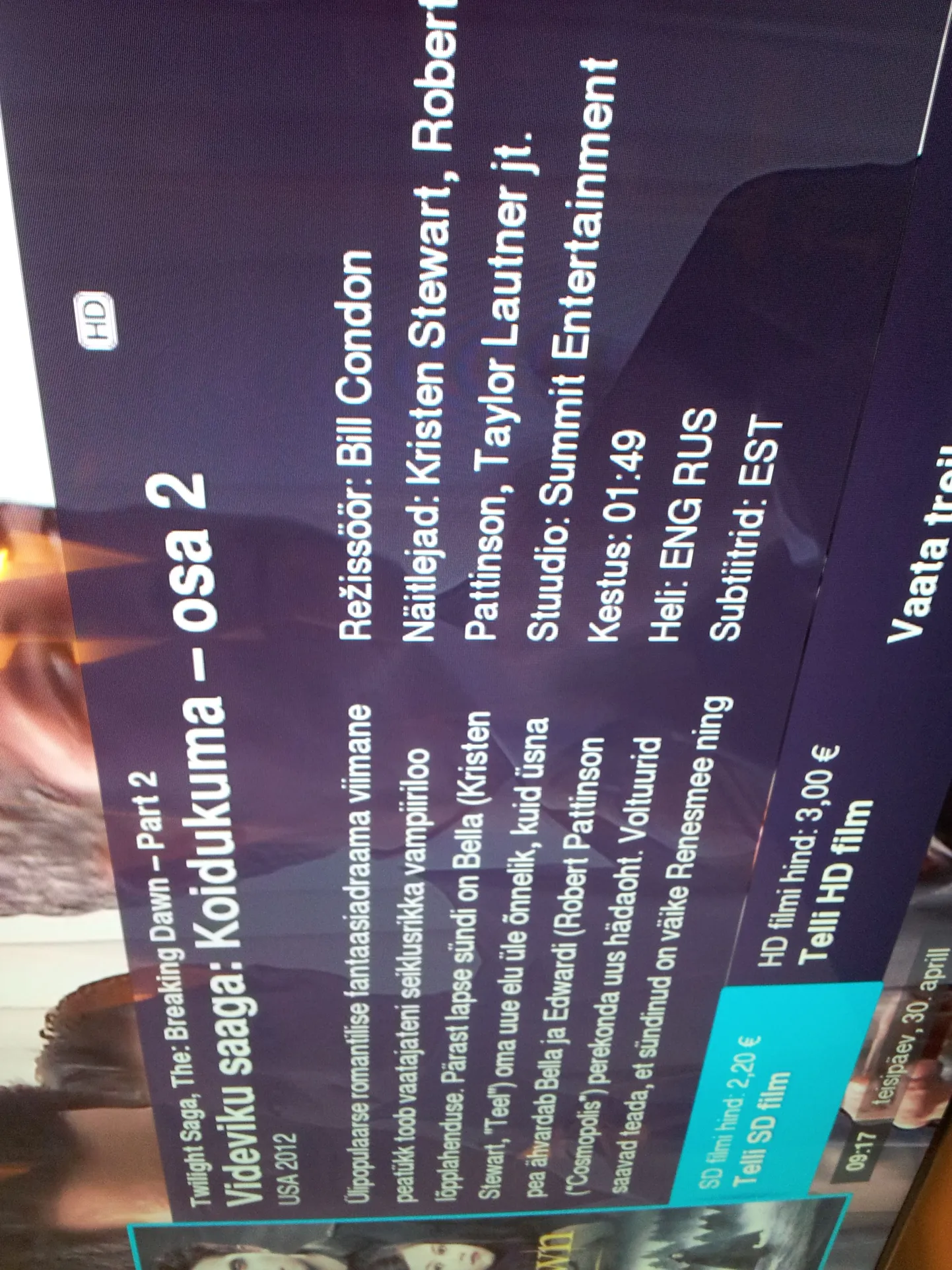 Elioni nutiTV videolaenutus.
