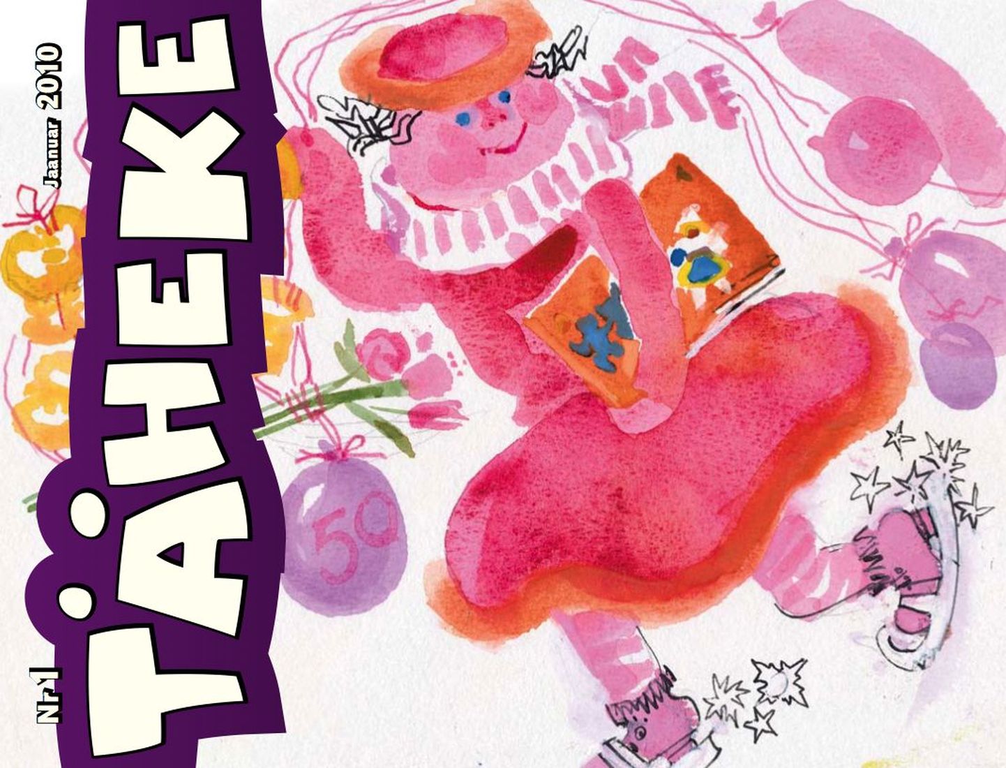 Lasteajakirja Täheke 2010. aasta jaanuarinumbri esikaas.