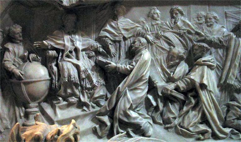 Введение григорианского календаря. Барельеф на могиле папы Григория XIII в Соборе Св. Петра, Рим.