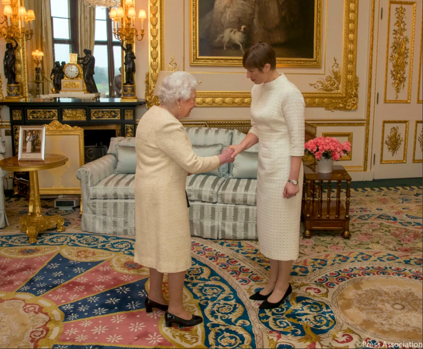 Президент Керсти Кальюлайд и королева Елизавета II.
