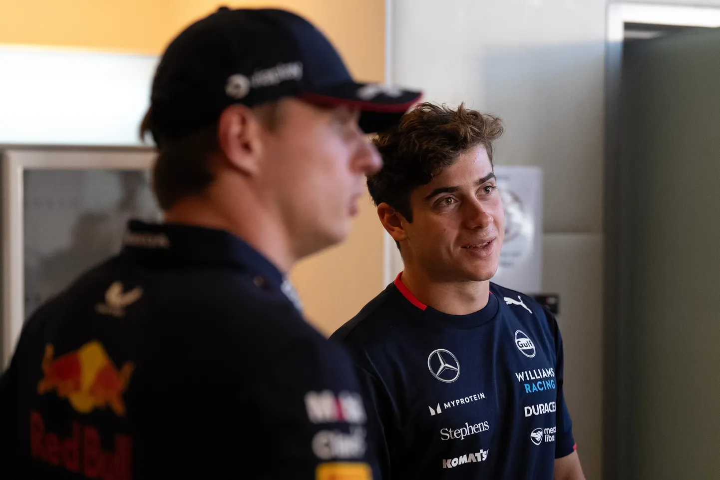 Max Verstappen ja Franco Colapinto.