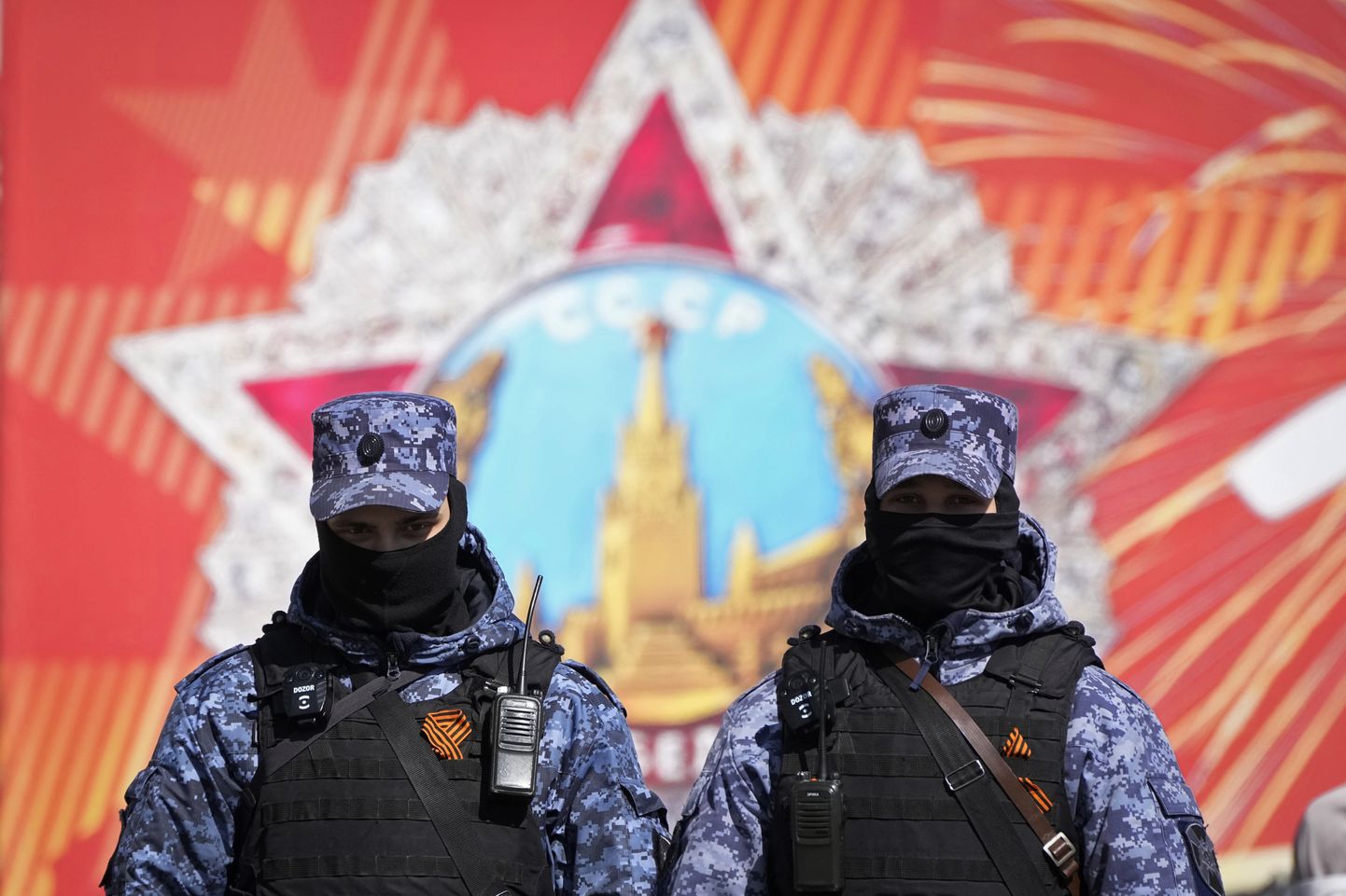 Vene rahvuskaardi teenistujad Punasel väljakul.