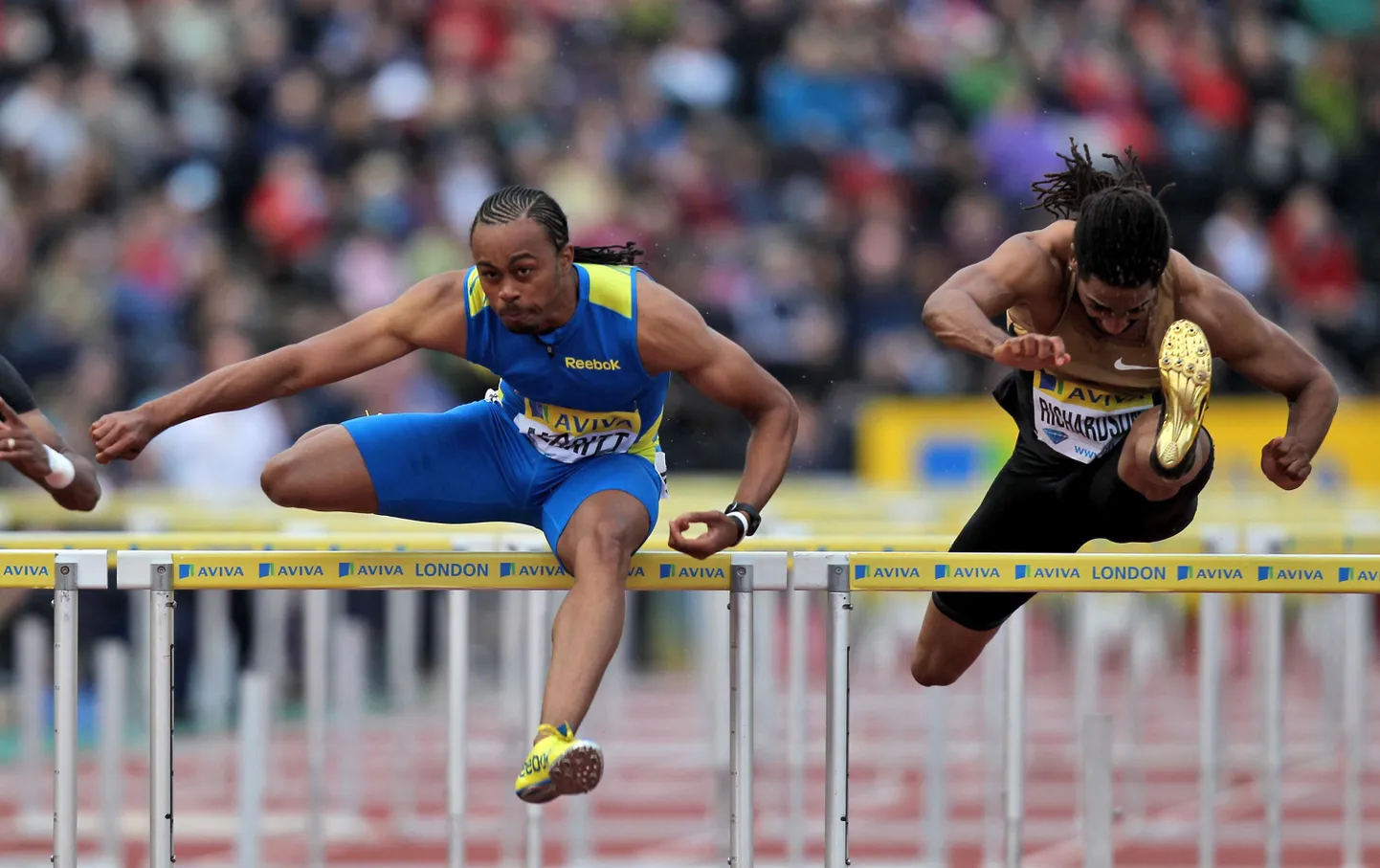 Aries Merritt (vasakul) ja Jason Richardson