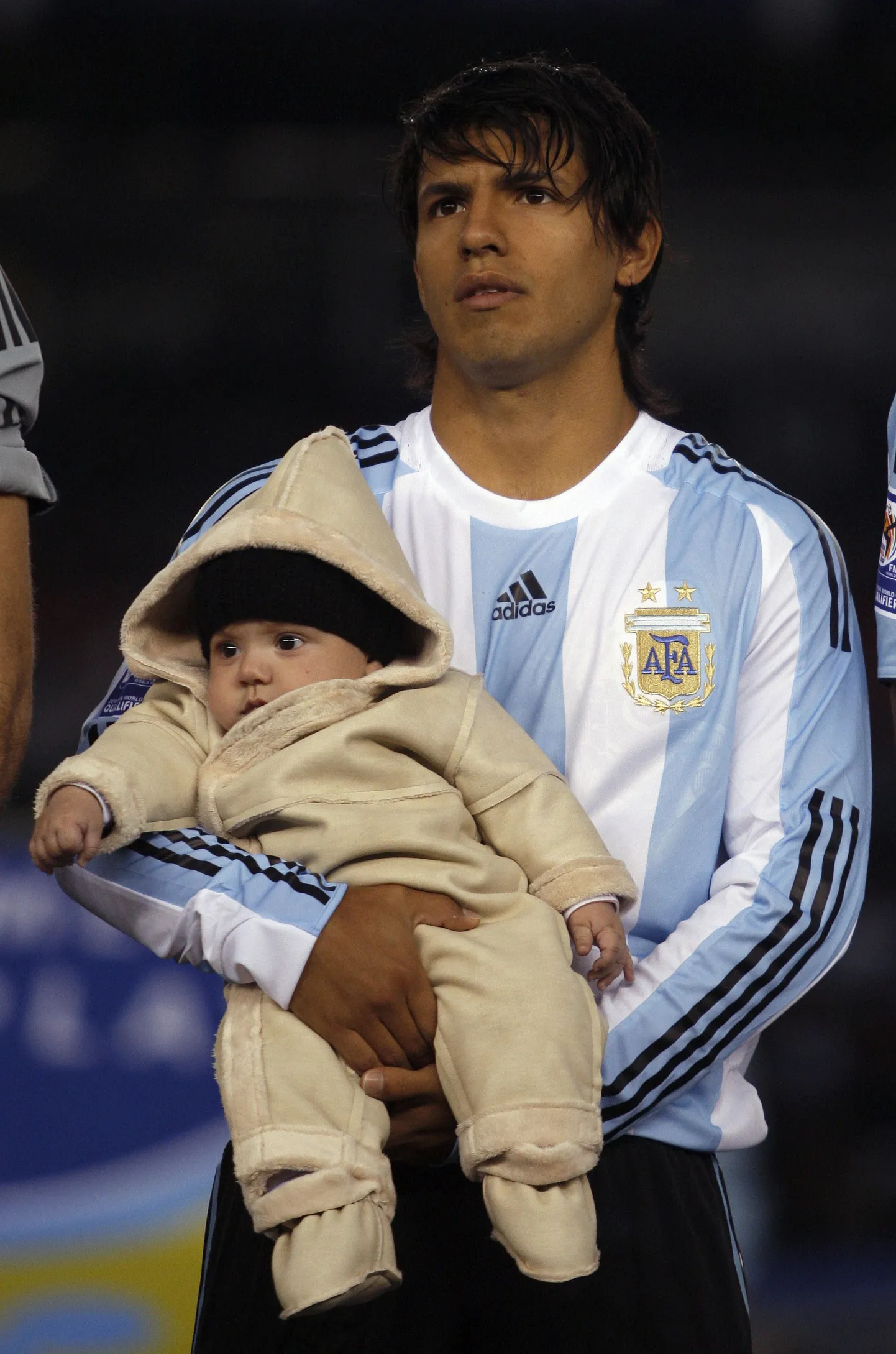 Sergio Agüero ja tema poeg, Diego Maradona pojapoeg Benjamin