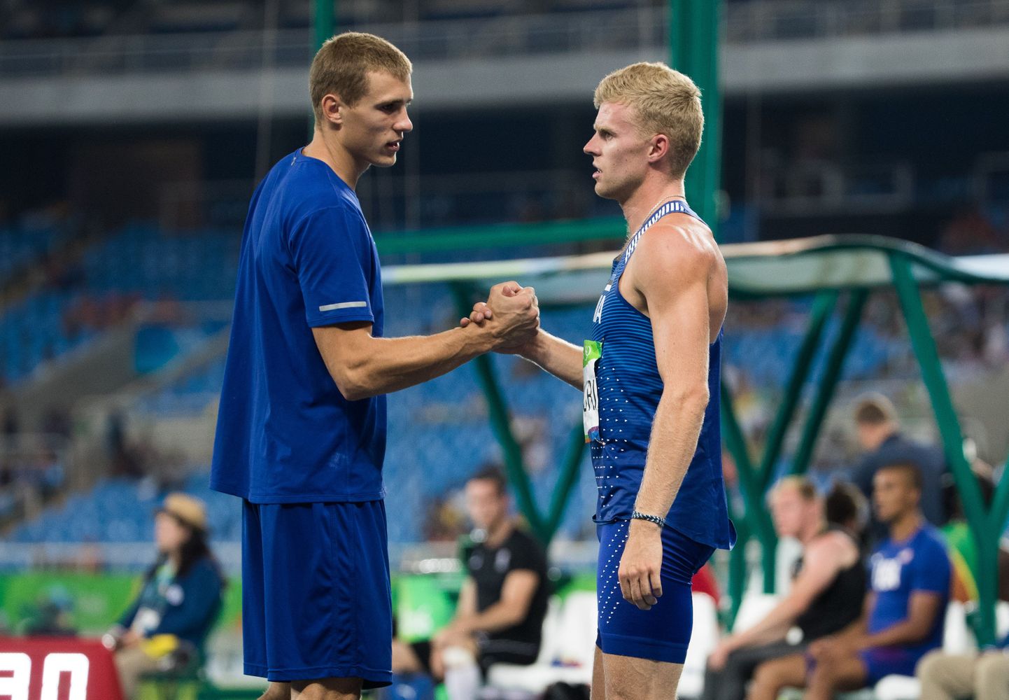 Карл Роберт Салури и Майкел Уйбо на соревнованиях в Рио.