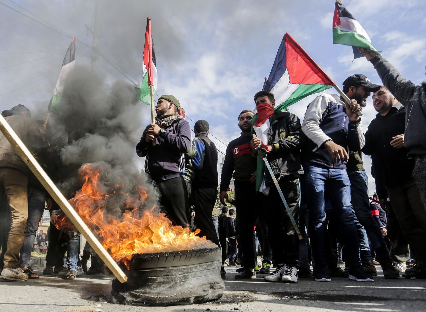 Palestiinlaste meeleavaldus Gaza sektoris.