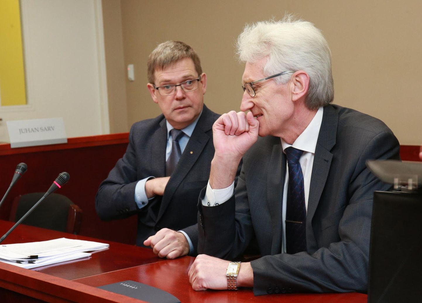 Aivar Soop (paremal) ja tema kaitsja Urmas Kõrgesaar peavad valmistuma riigikohtusse minekuks.