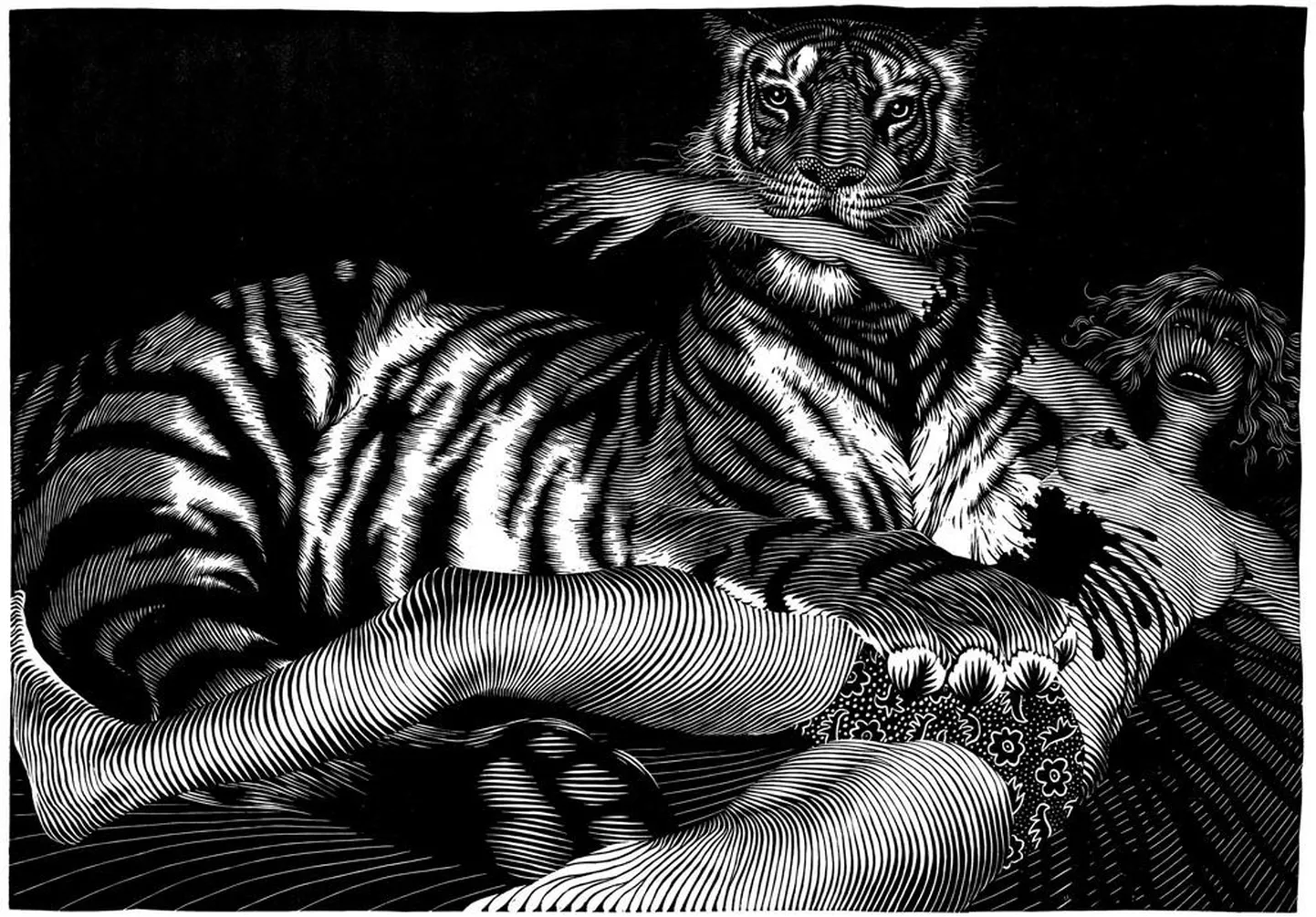 Peeter Alliku graafiline pilt “Tiiger” viib mõtted Eduard Viiraltile: oma Viiralti kogu näitab Juhani Komulainen.