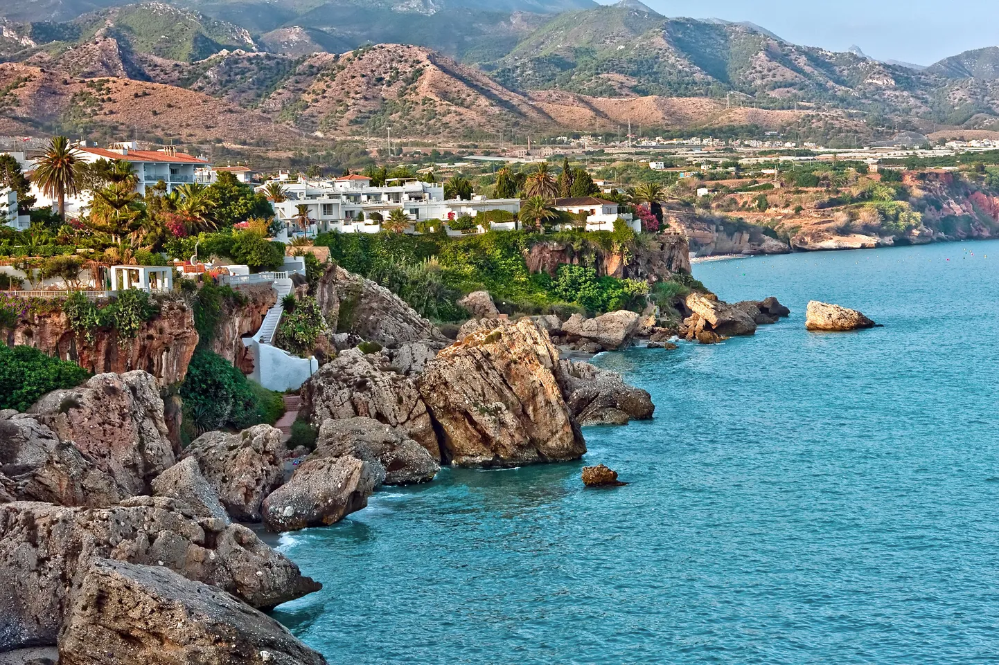 Malaga lähistel asuv kaunis Nerja linnake