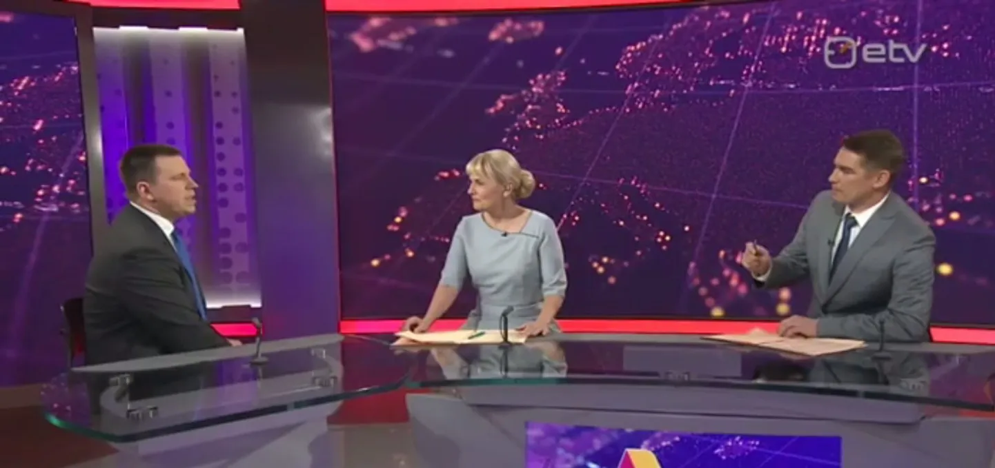 Eileõhtune «Aktuaalne kaamera». Stuudios oli peaminister Jüri Ratas.