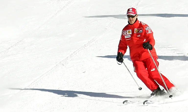 Michael Schumacher jaanuaris 2006 mäesuusatamas Dolomiitides Madonna Di Campiglios
