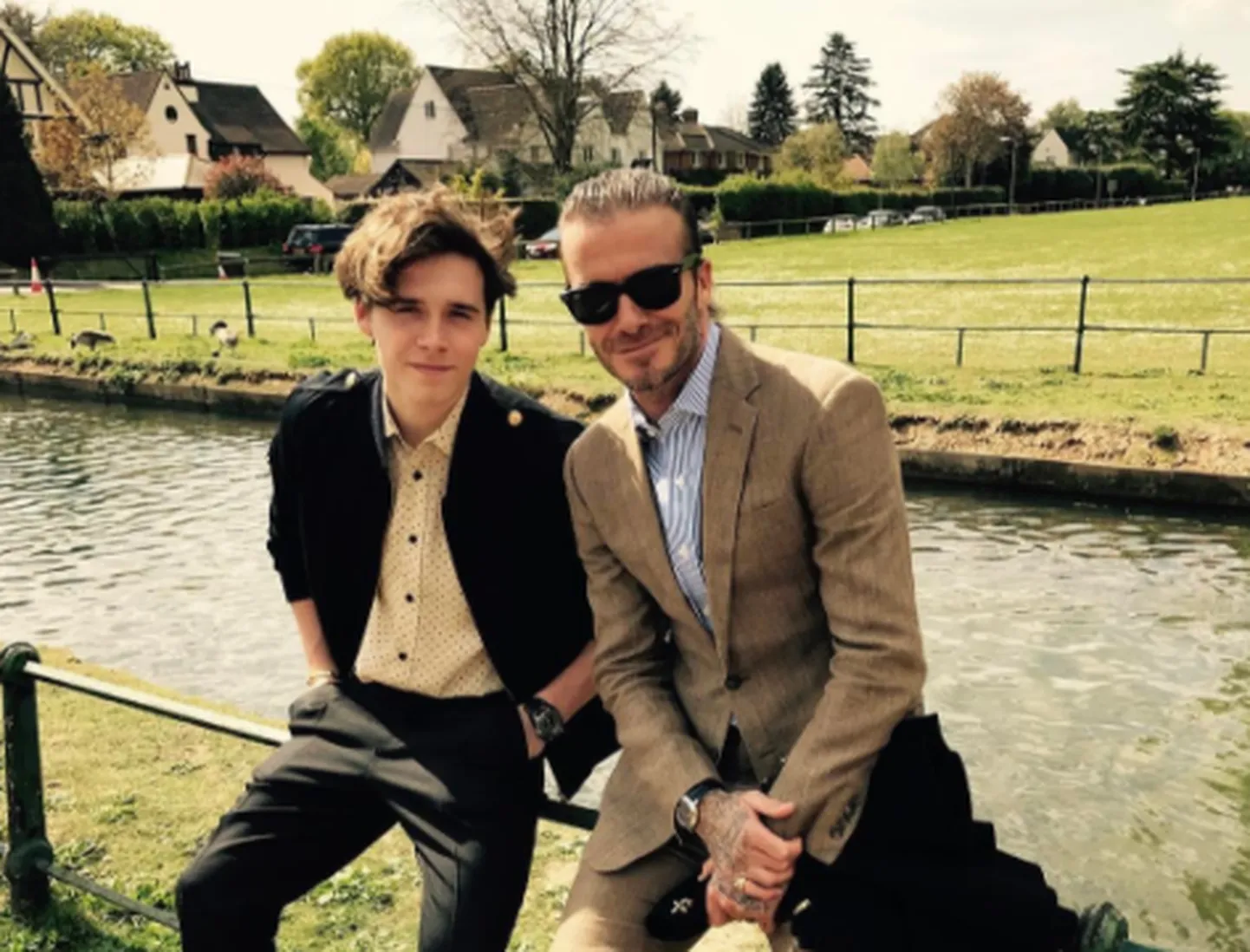 Brooklyn ja David Beckham