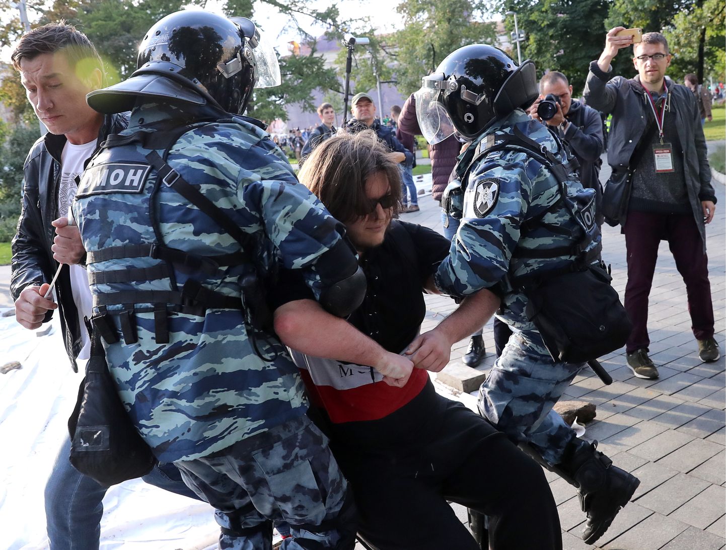 Задержания на митинге в Москве. Иллюстративное фото.