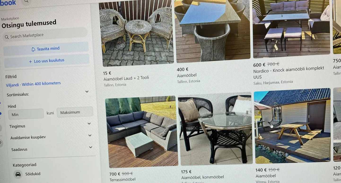 Facebooki müügikeskkond Marketplace