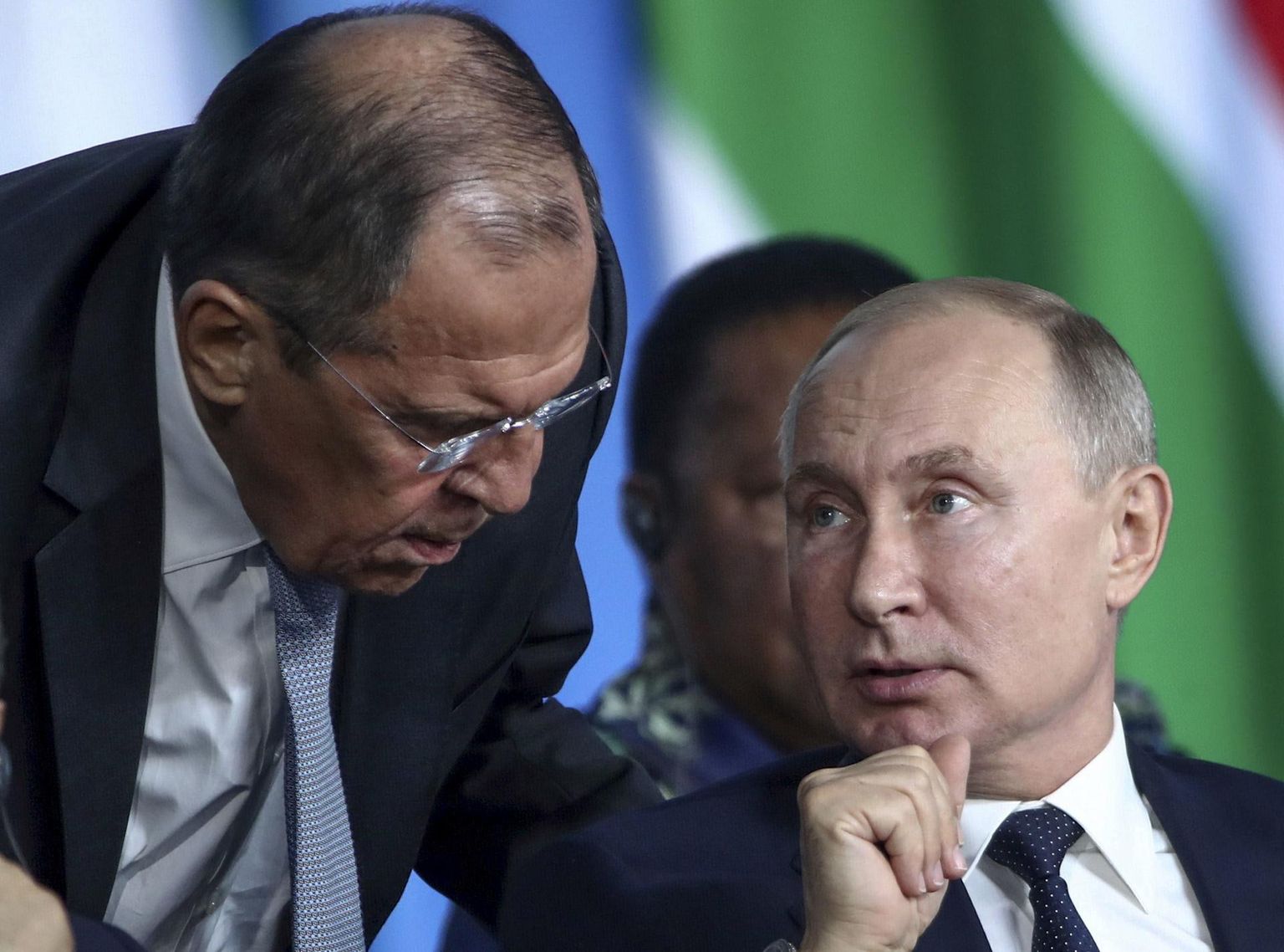 Venemaa välisminister Sergei Lavrov ja president Vladimir Putin.
