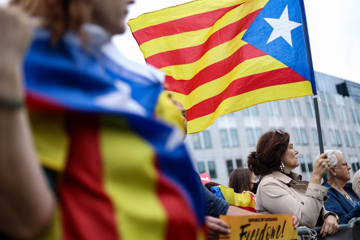 Kataloonia lipp 2021. aasta meeleavaldusel