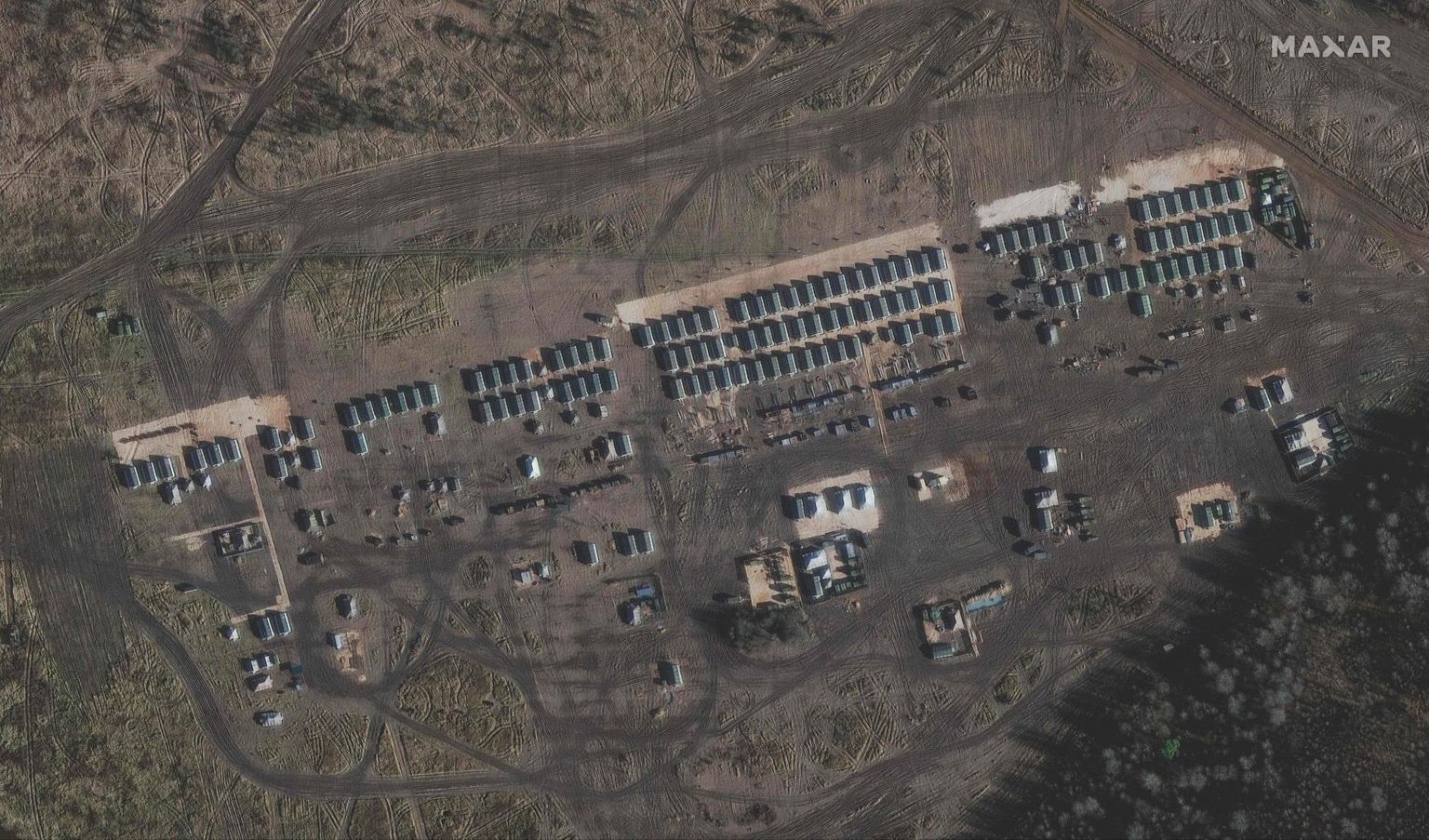 Ettevõtte Maxar Technologies satelliidipilt Venemaa sõjavarustusest Smolenski oblastis. 