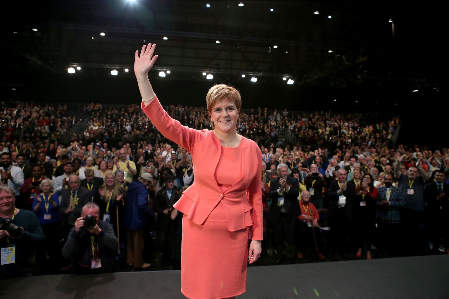 Šoti esimene minister Nicola Sturgeon teisipäeval Glasgows Šoti Rahvapartei (SNP) kongressil.