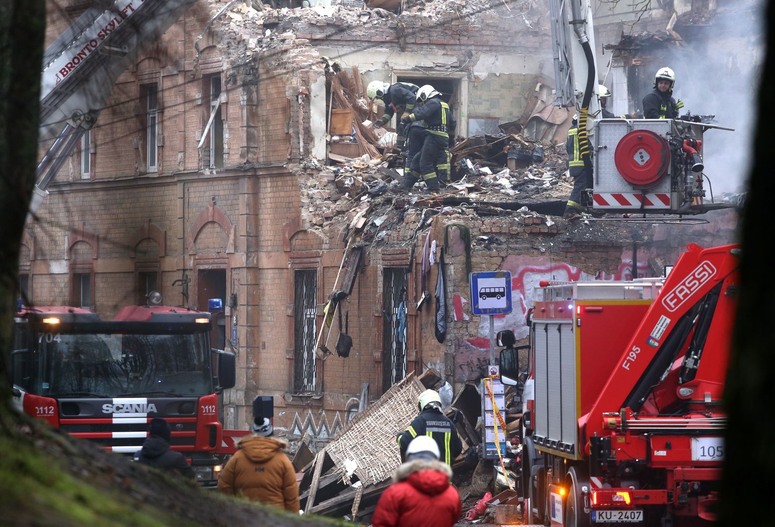 Дом после взрыва в Агенскалнсе