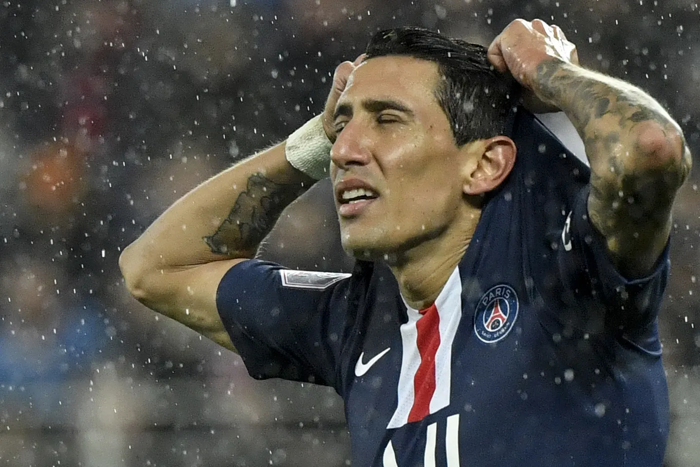 Pettunud PSG mängumees Angel Di Maria.