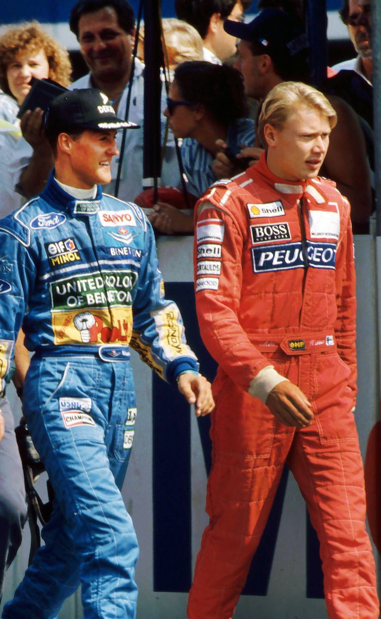 Noored vormeliässad. Schumacher ja Mika Häkkinen 1994. aastal.