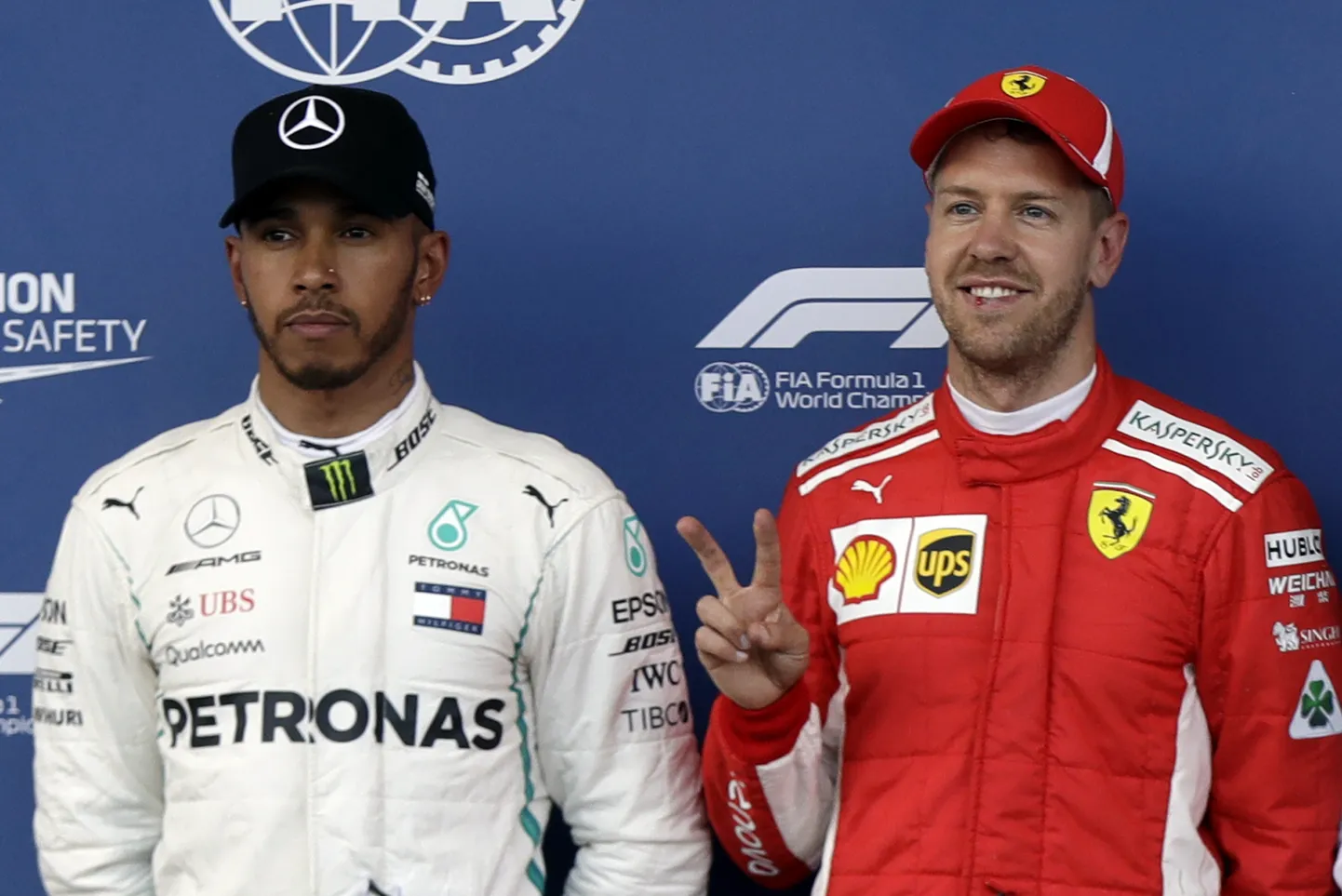 Lewis Hamilton ja Sebastian Vettel