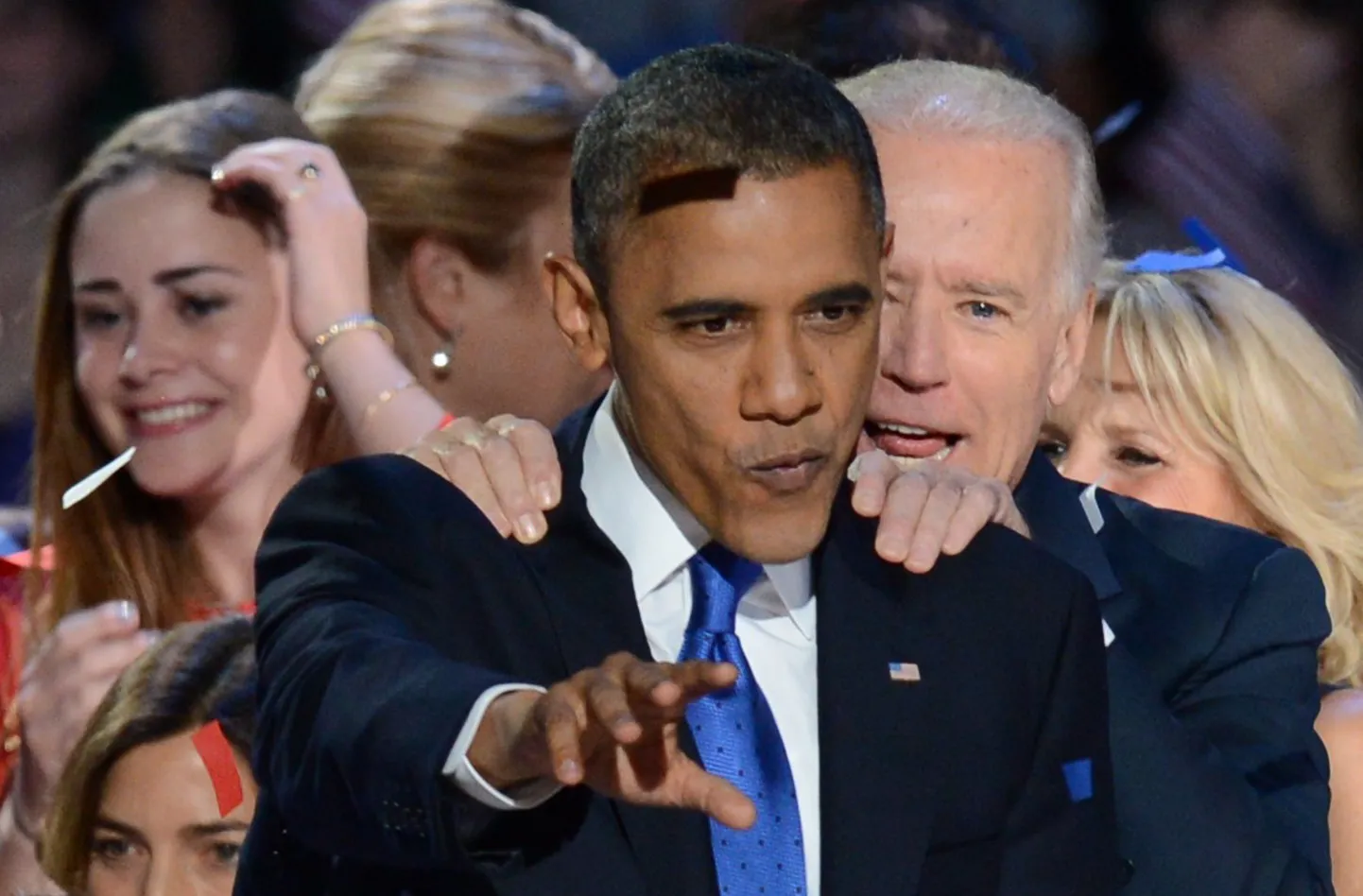 Barack Obama koos toetajatega