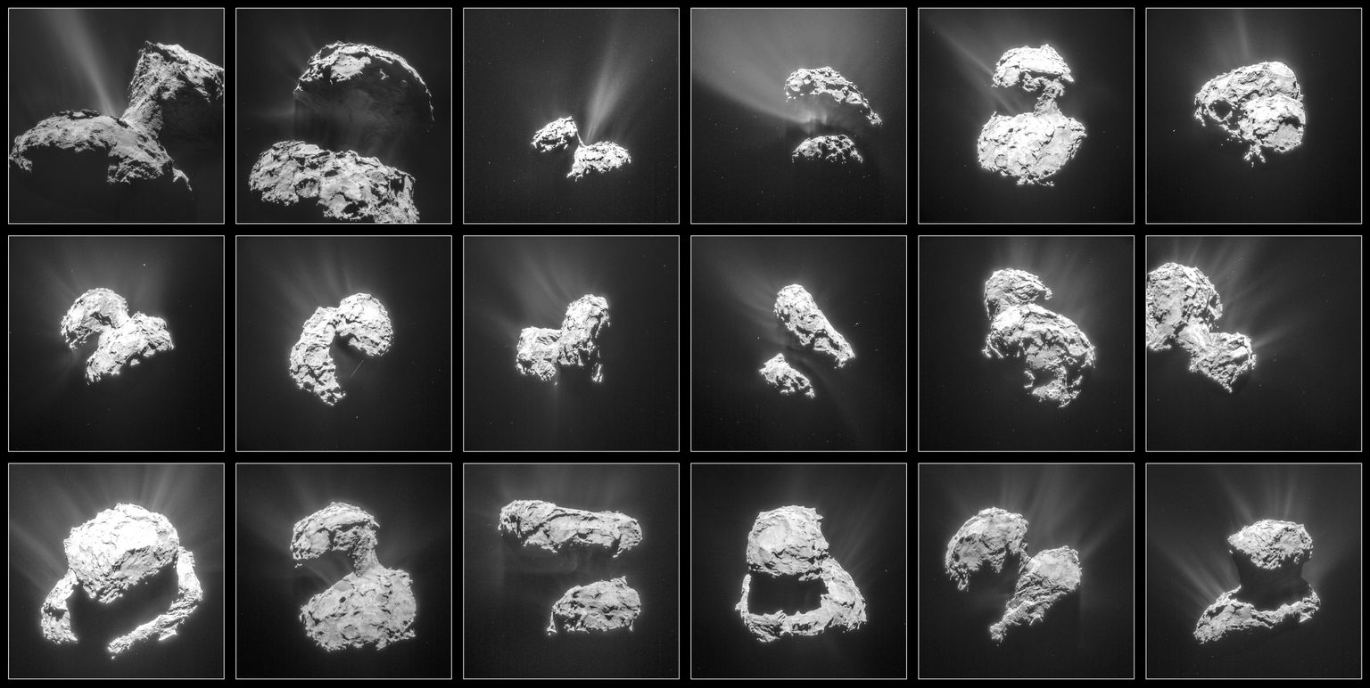 Komeet 67P erinevates asendites