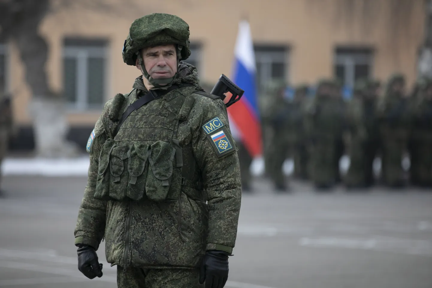 Vene sõdur möödunud aasta jaanuaris Kasahstanis.