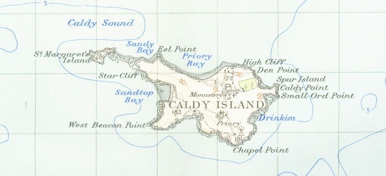 Caldey saare kaart