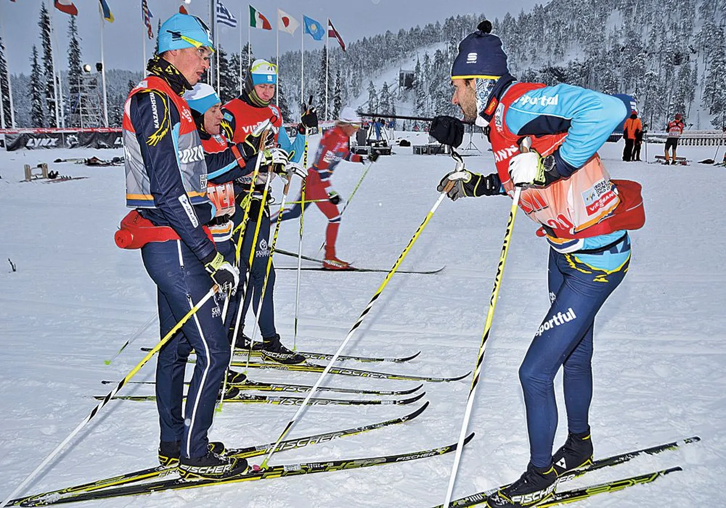 Двукратный олимпийский чемпион и двукратный чемпион мира Андрус Веэрпалу (справа) сделает все от себя зависящее, чтобы казахстанский лыжник Алексей Полторанин (слева) стал чемпионом Олимпиады в Сочи.