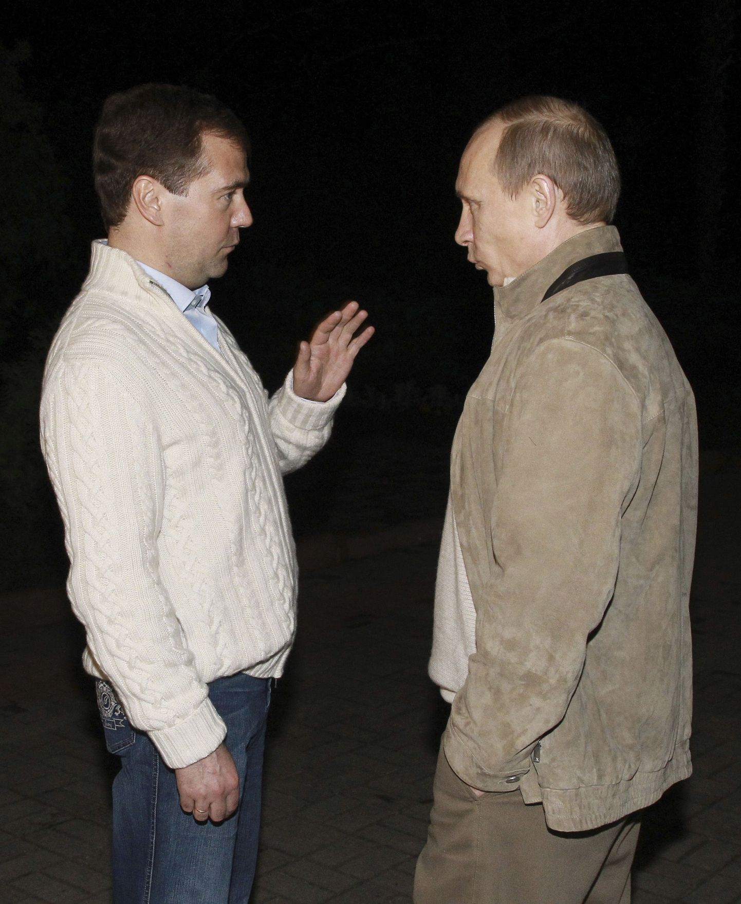Встреча Путина и Медведева в резиденции Бочаров ручей.